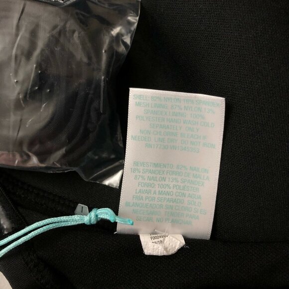 Kona Sol One Piece Swimsuit Crossover Spaghetti Strap Basic Black Size 22W - Picture 4 of 4